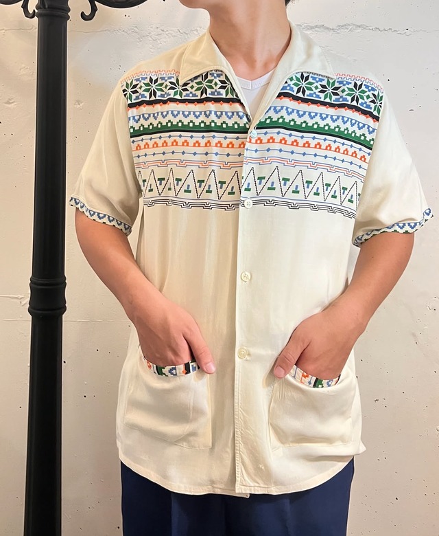 【MEN’S】50‘s "Clubman" rayon print shirts