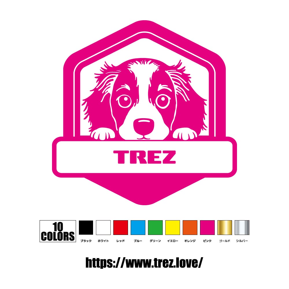 全10色 名前入り DOG ON BOARD イングリッシュ スプリンガー スパニエル ハロー ステッカー