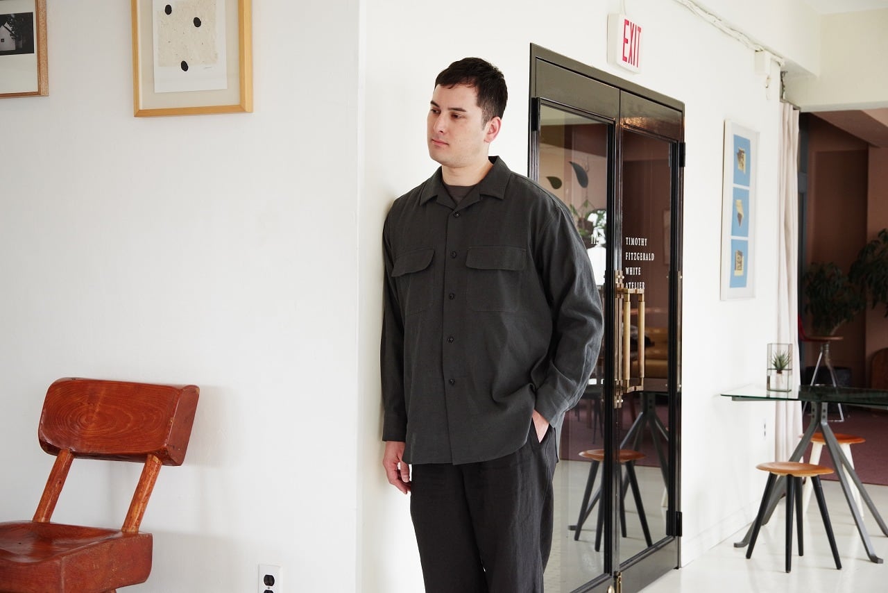 Li. Co. Poplin Open Collar Shirt