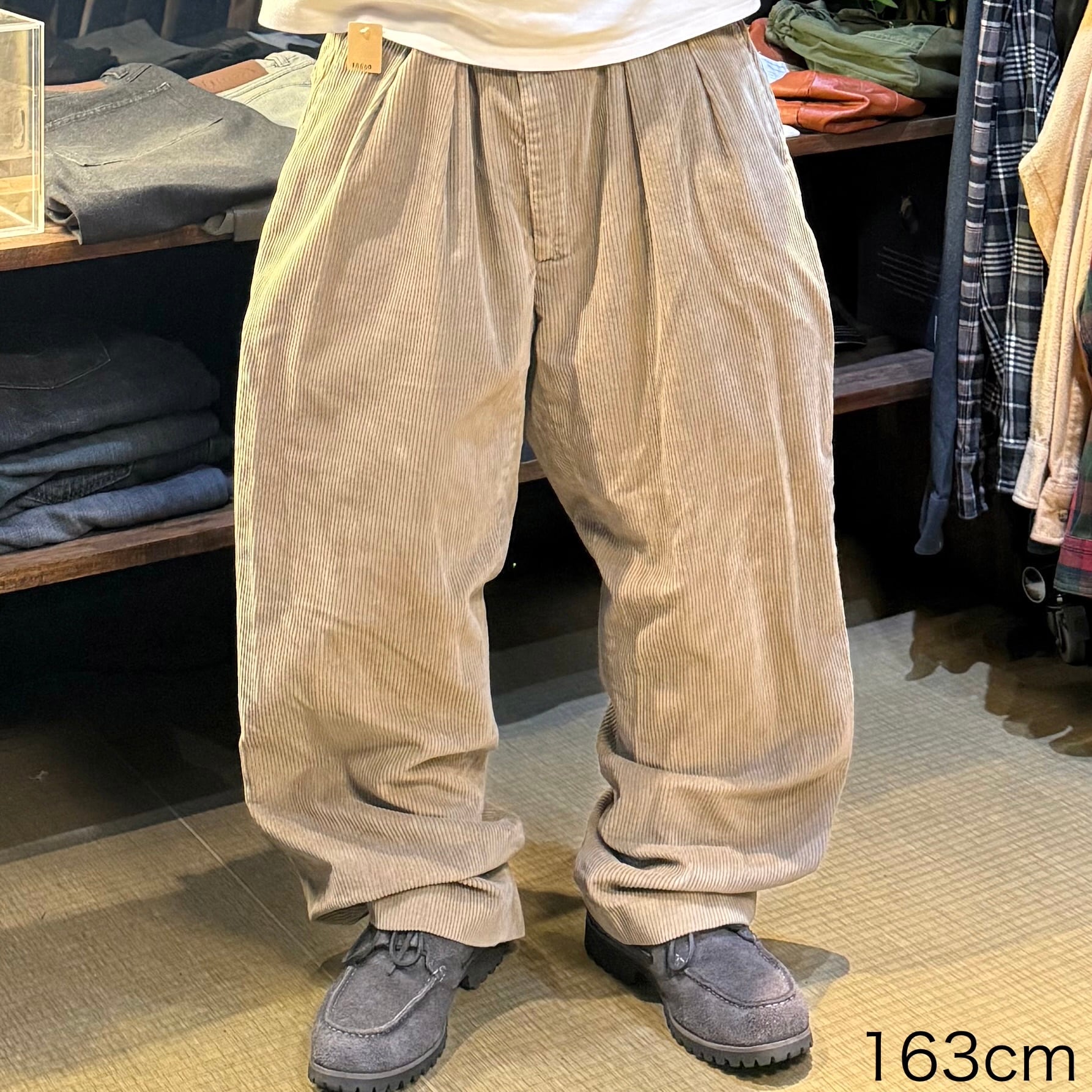 W34×L32】wrangler リアルツリーパンツ ダブルニー 切りっぱなし 革