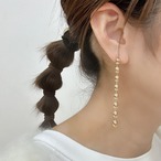 つぶつぶチェーンピアス　低アレルギー対応　ゆらゆら揺れる　ロングピアス　bittersweet
