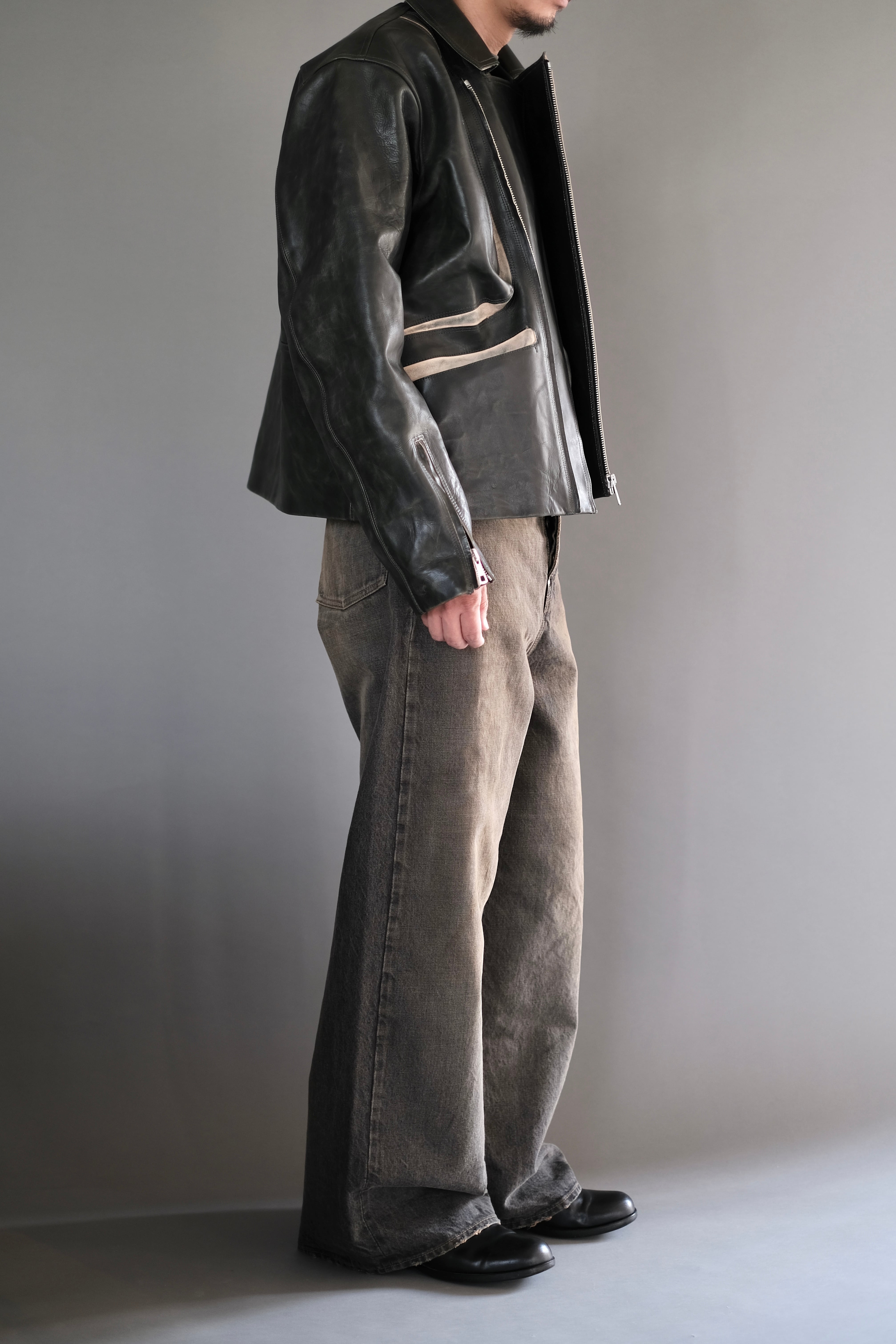 DAISUKE TANABE / Coffee Black Denim Trousers_dstryd | LIVING
