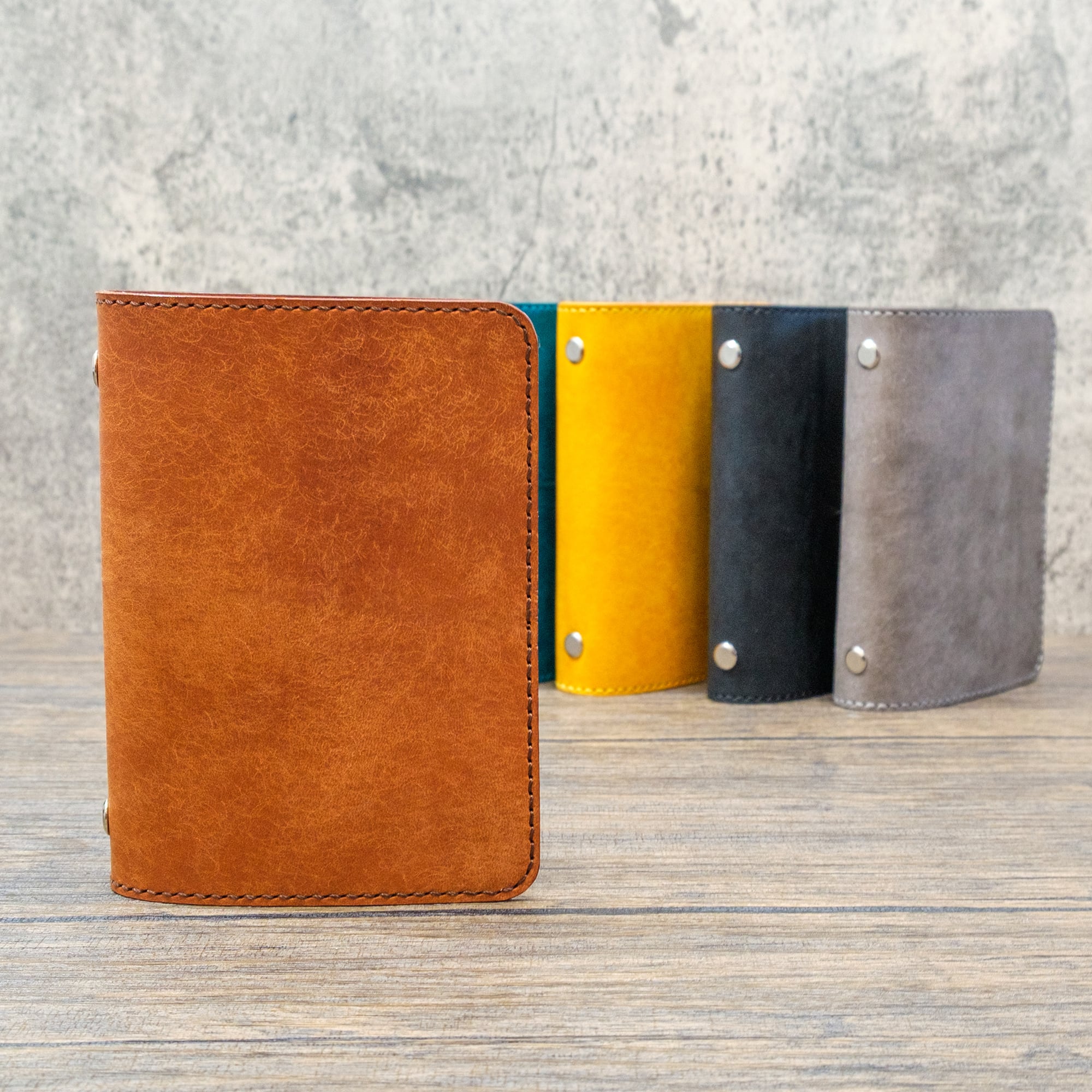 andloom システム手帳カバー ミニ6 MARGOT（ターコイズブルー）｜本革