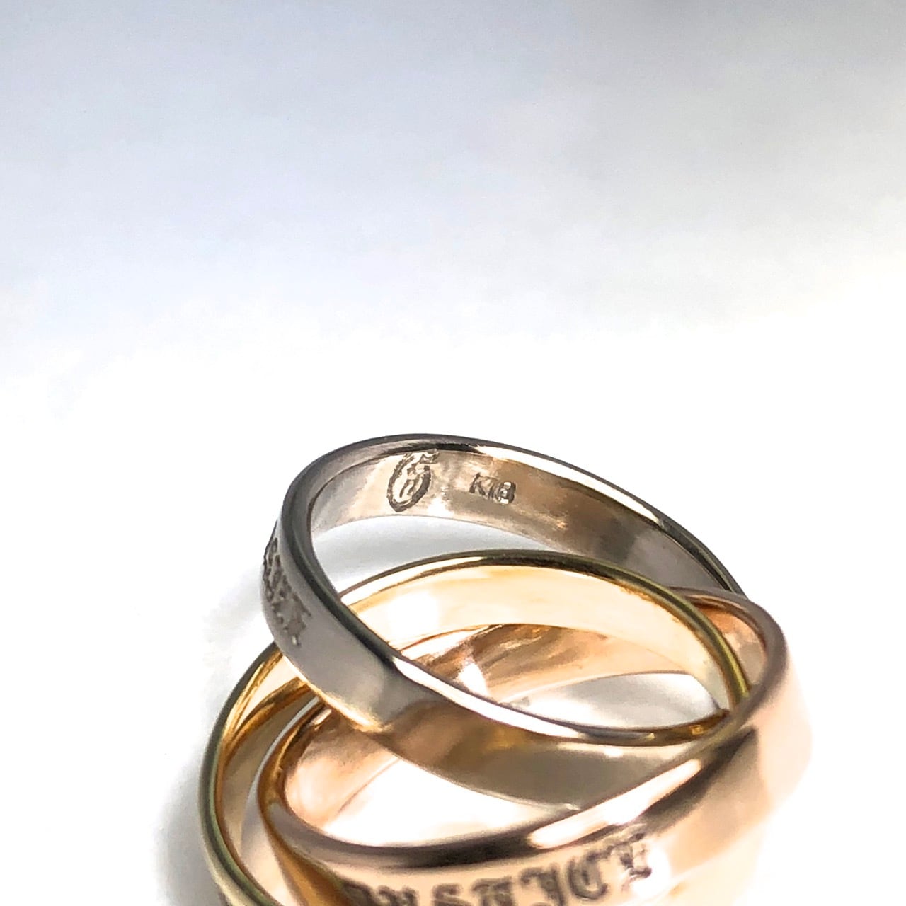 K18 TRIPLE RING_WHITE GOLD,YELLOW GOLD,PINK GOLD / K18トリプル