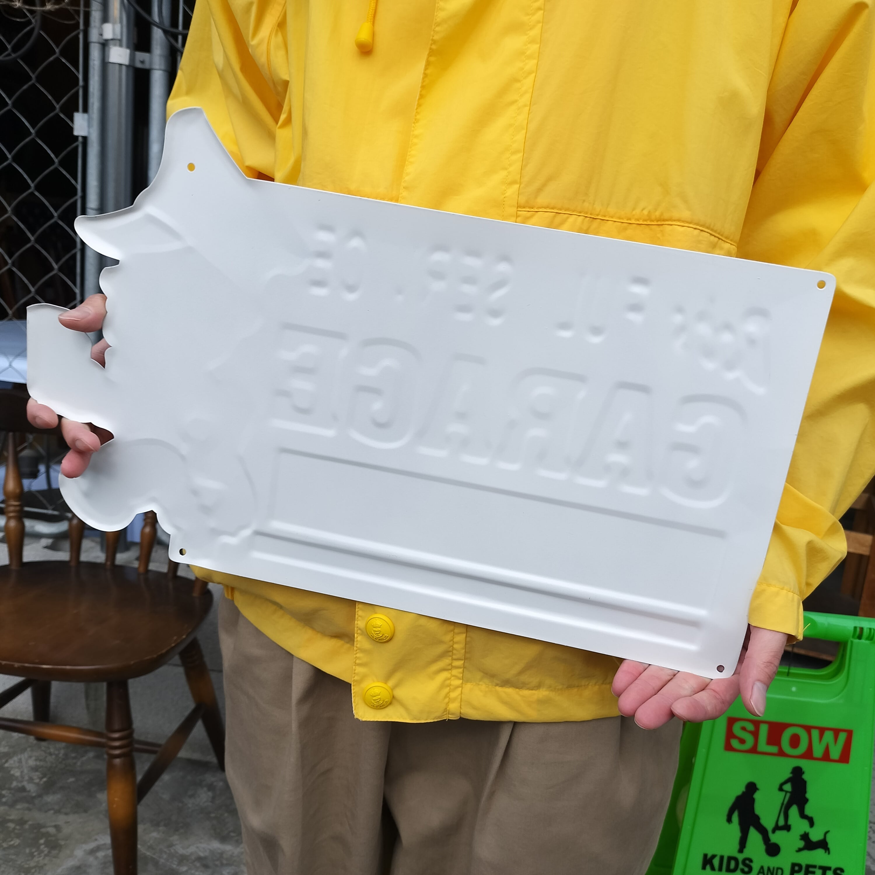 チャンス!! OPENING SALE!! 大型60cm お洒落デザイン ☆メタル看板