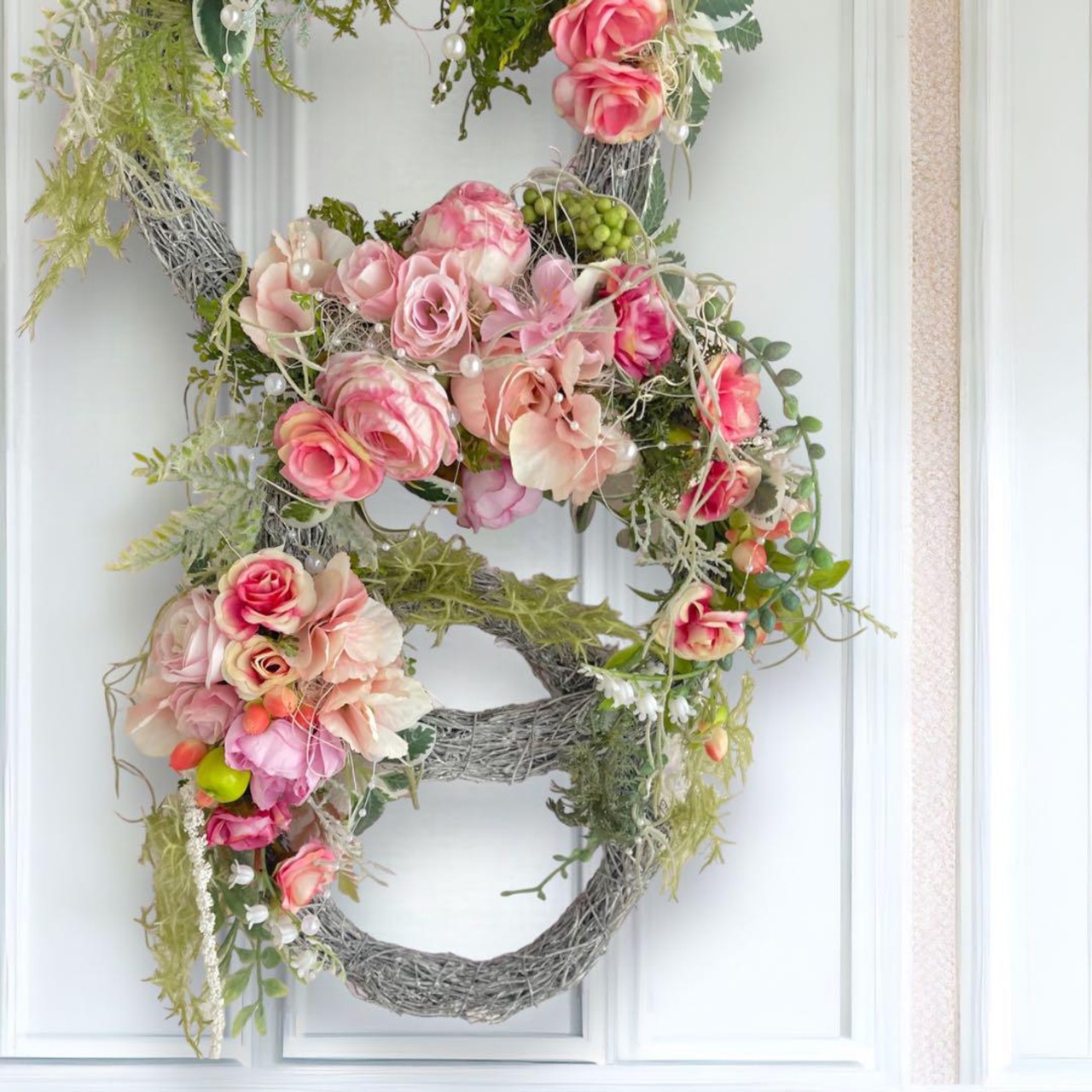 光触媒 春リース フラワーリース アーティフィシャルフラワー 桜の  