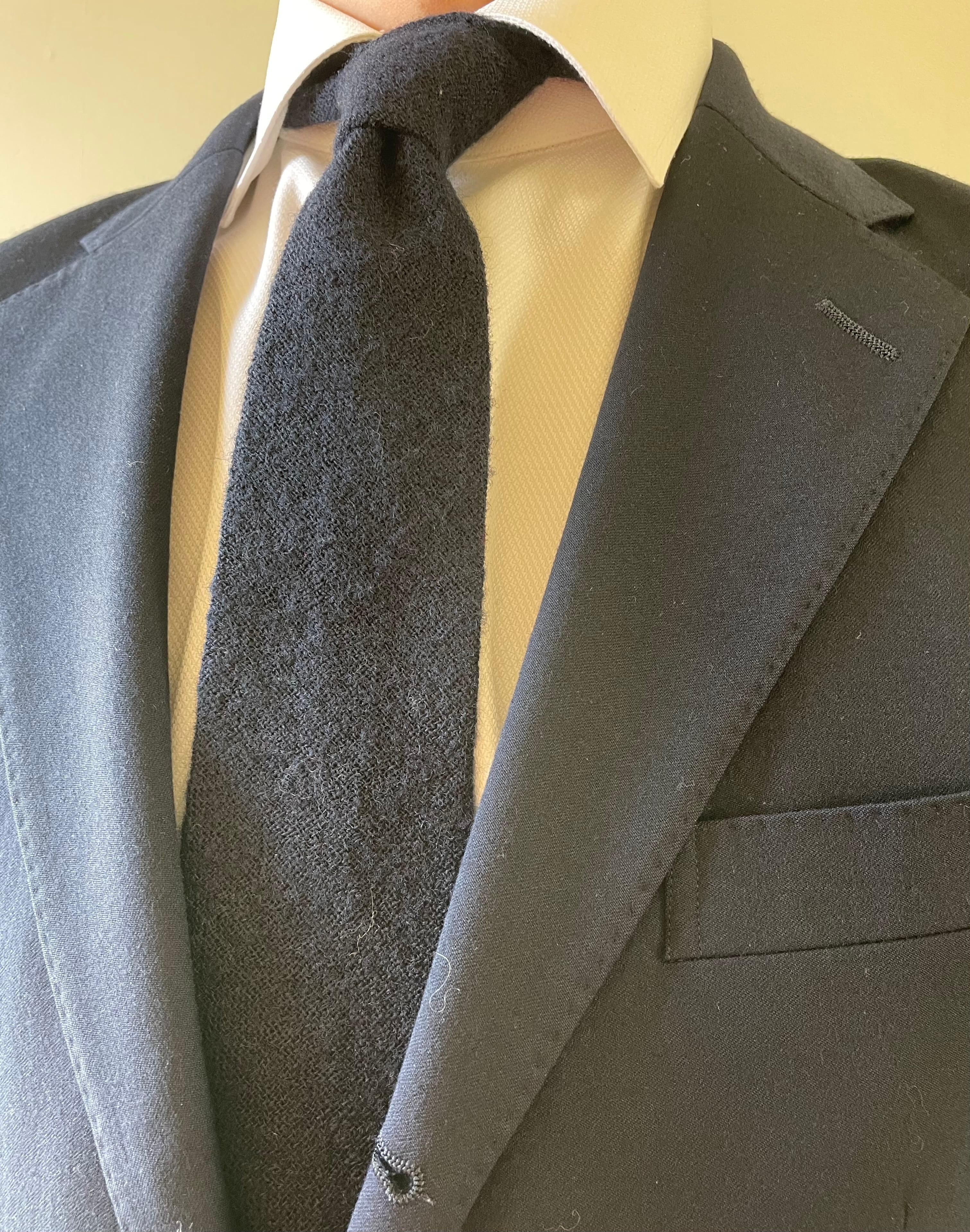 ホームスパンネクタイ グレー