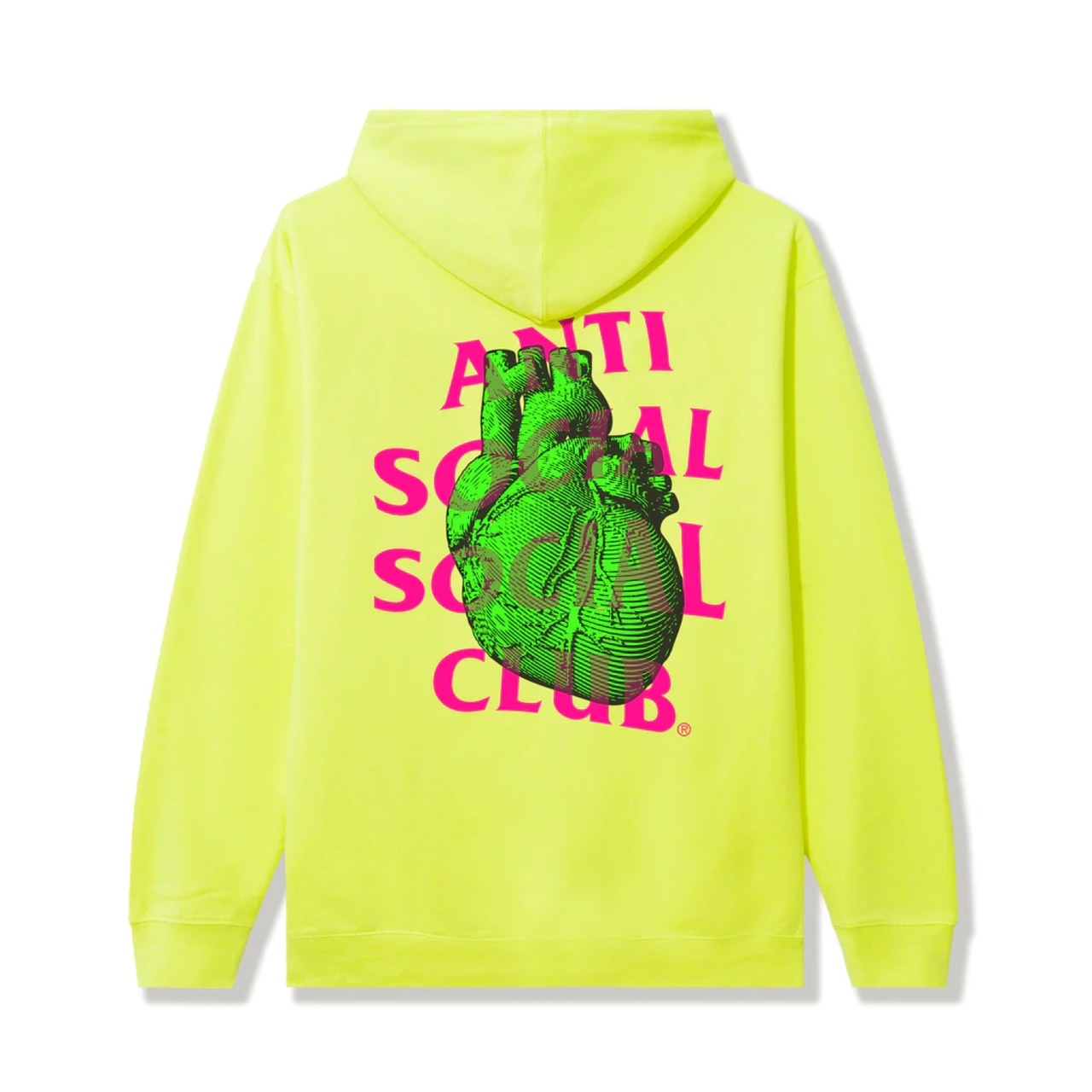 ANTI SOCIAL SOCIAL CLUB  Pulse Check Safety Yellow Hoodie  YELLOW - 1