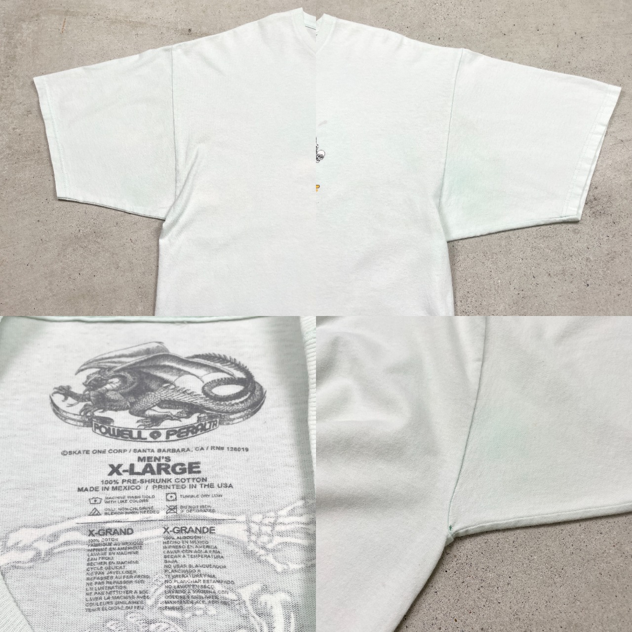 00年代 POWELL PERALTA パウエル ペラルタ BONES プリントTシャツ 