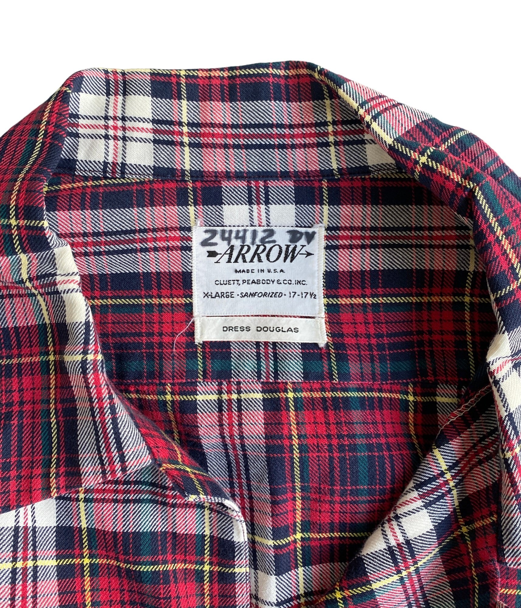 Vintage 60s M Check shirt -ARROW- | BEGGARS BANQUET公式通販サイト 