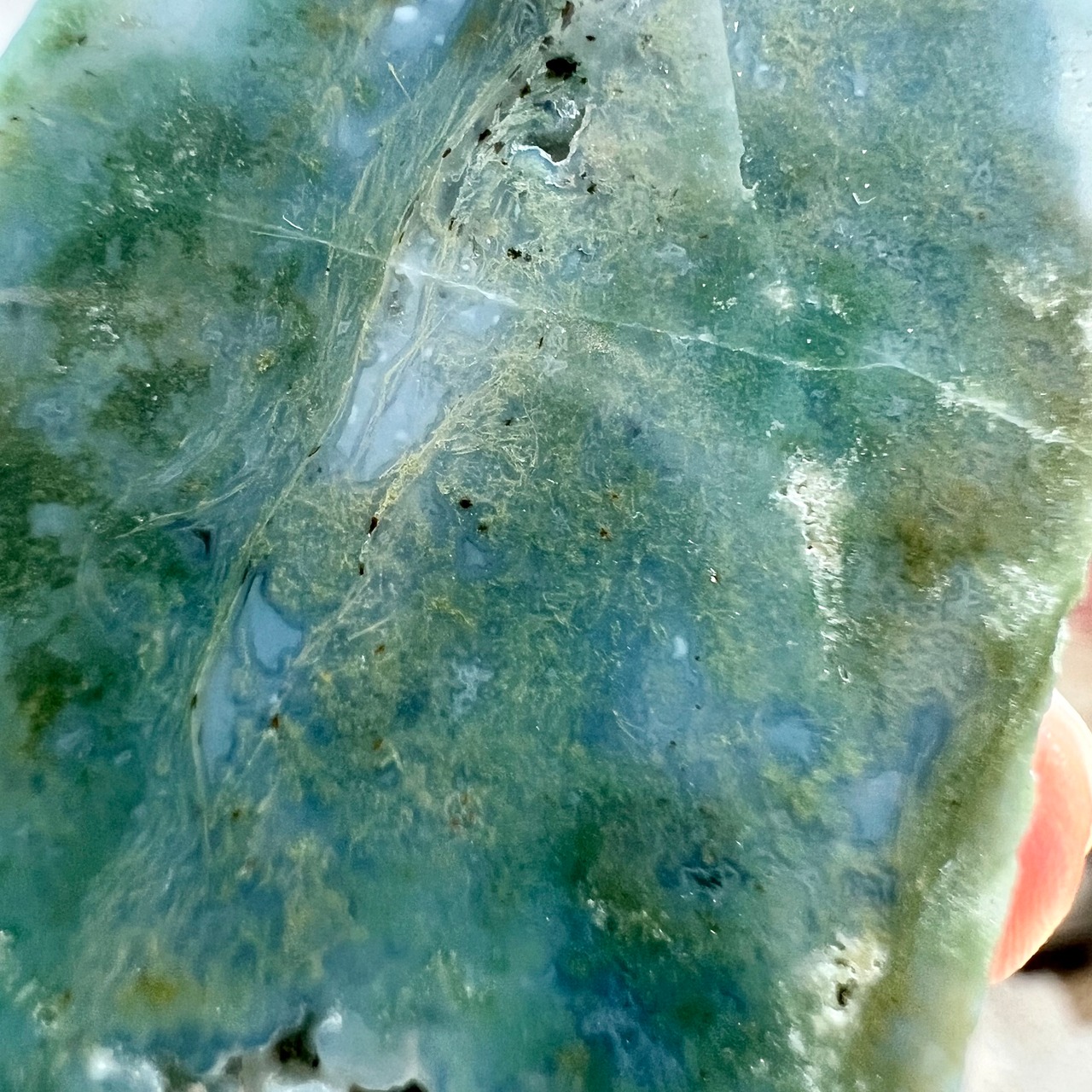 モスアゲートタワー102*天然石ポイント*天然石インテリア*置き物