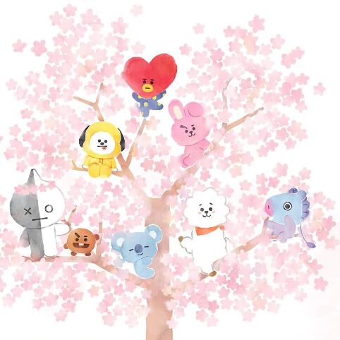 A Bt21 かわいい魔法ミラー コンパクトミラー Bts Miiediyfox K Fam51