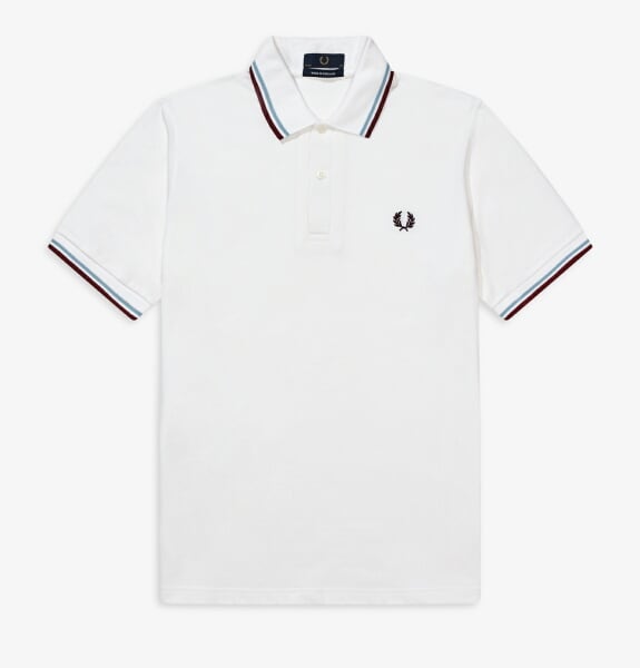 フレッドペリー ポロシャツ メンズ THE FRED PERRY SHIRT M12 WHITE / ICE / MAROON | BEES HIGH  powered by BASE