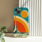 受注生産 iPhoneケース 宇宙船と大きな太陽のポスター｜スペースエイジ RFSP032A