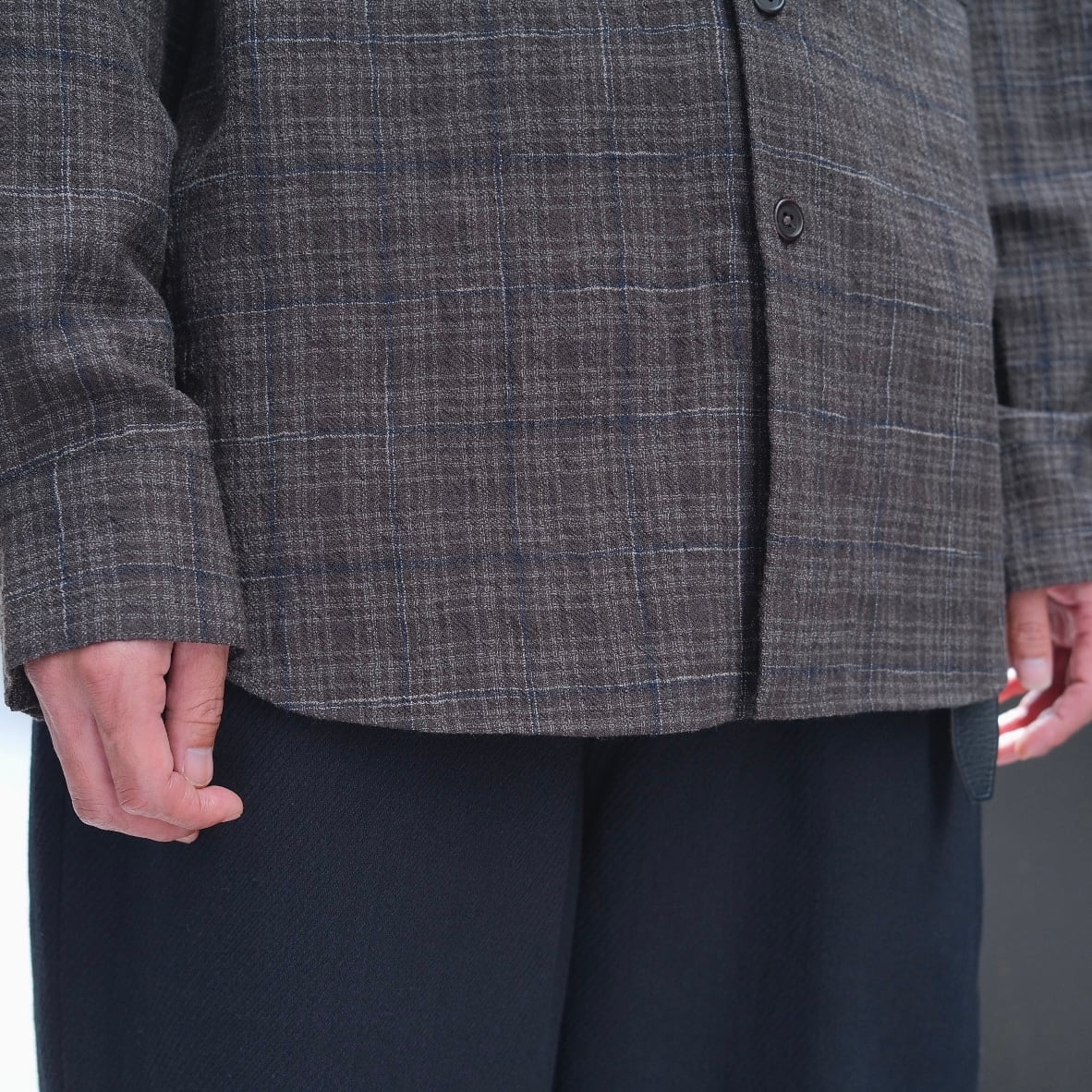 EVAN KINORI(エヴァン キノリ) / Big Shirt Two Kasuri Wool Check