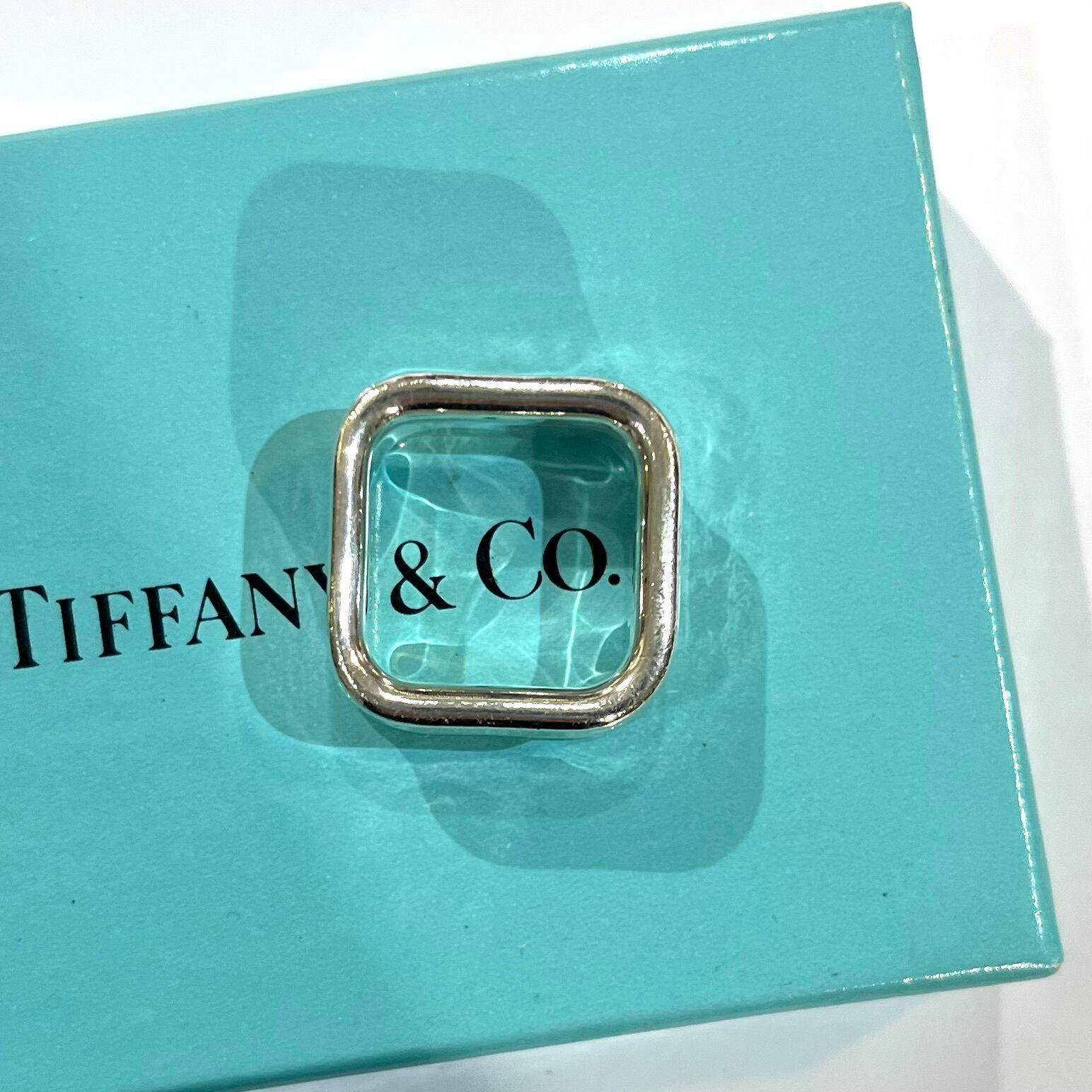 TIFFANY&CO.】【6-7号】2409 T&CO 1837 スクエアリング／シルバー925