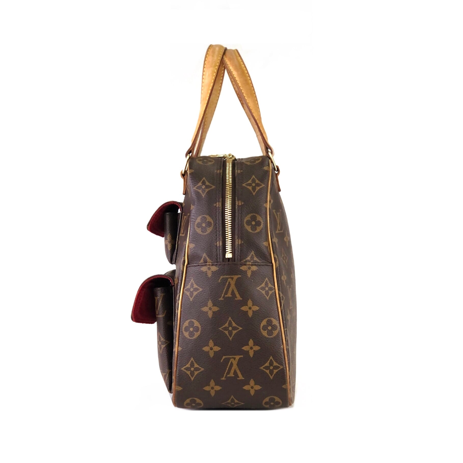 ルイヴィトン ハンドバッグ エクサントリ シテ M51161  モノグラム ライン レザー LOUIS VUITTON   | ブランド シンプル 茶 ブラウン ビトン レディース バック ABランク