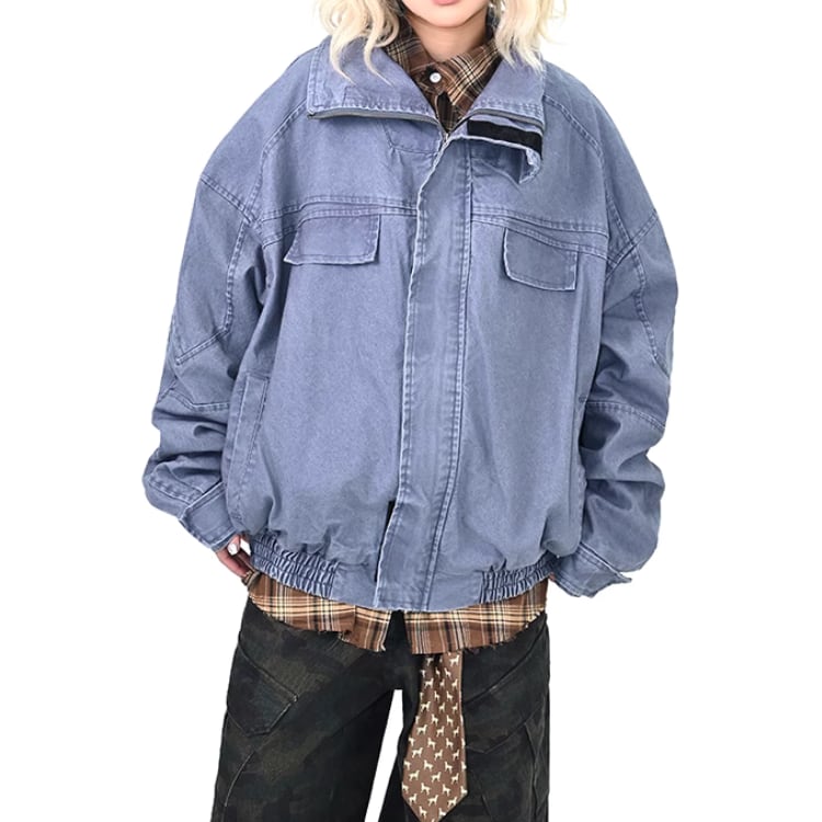 パッチポケット オーバーサイズ ジャケット ◆2col L00145