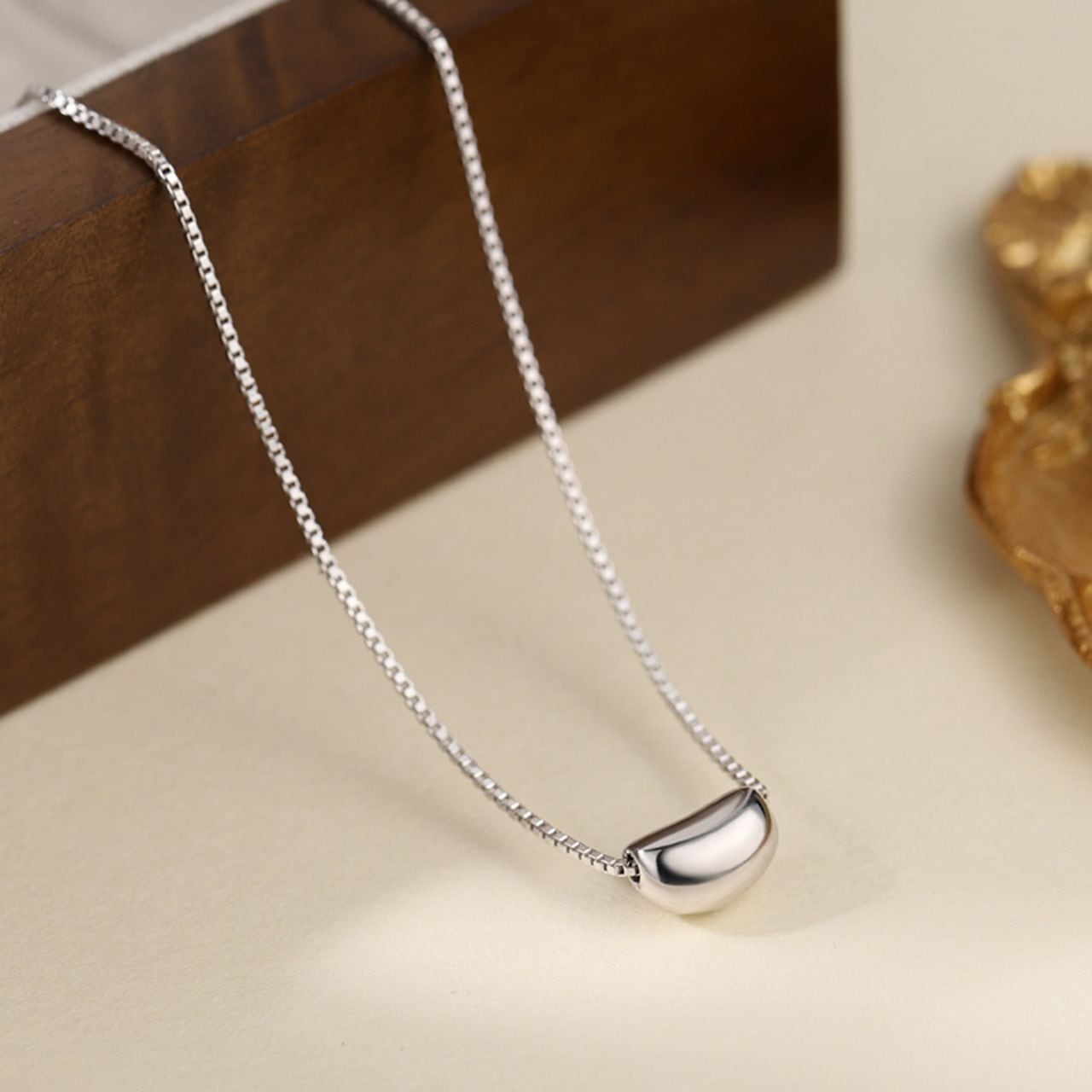 ミニマルビーンズデザイントップネックレス Ln00281