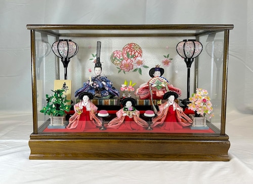京豆芥子 5人 182504‐12 雛人形ガラスケース ガラスケース飾り ケース飾り 親王 お殿様 お雛様 雛人形 ひな人形 雛祭り ひな祭り 雛人形 海外へのお土産 お雛様 お祝い プレゼント 桃の節句 節句飾り 日本伝統 シンプル 親王飾り 初節句