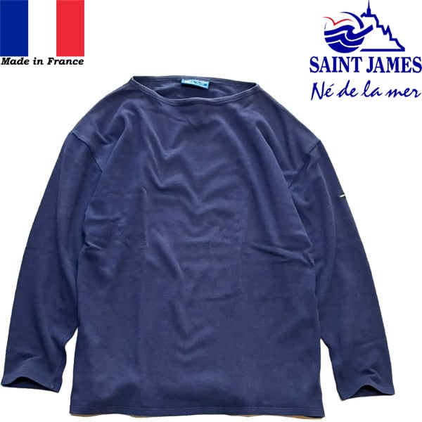 1点物◇フランス製セントジェームス紺バスクシャツ長袖ロンTシャツ古着
