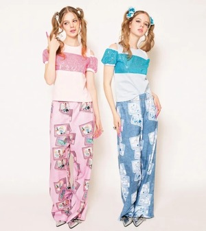 TV プリント イージー PANTS / 2色展開【MILK】
