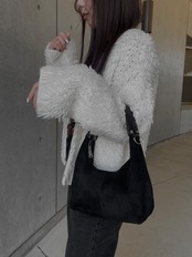 Suede hobo bag