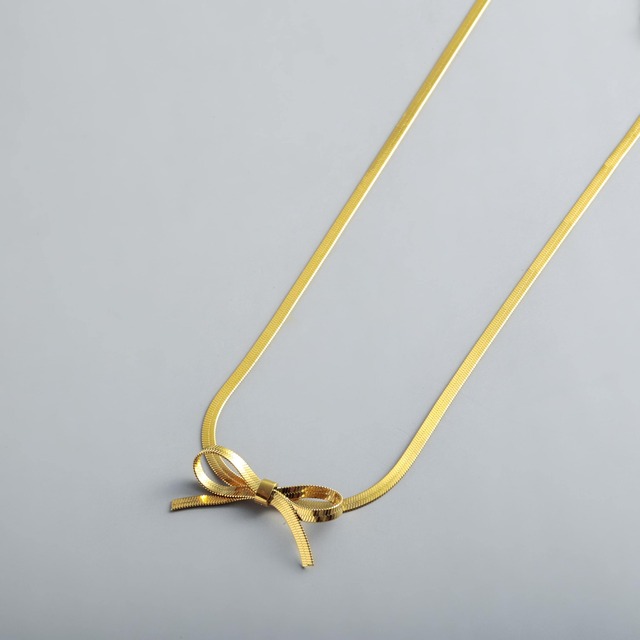316L ribbon snake necklace #n155