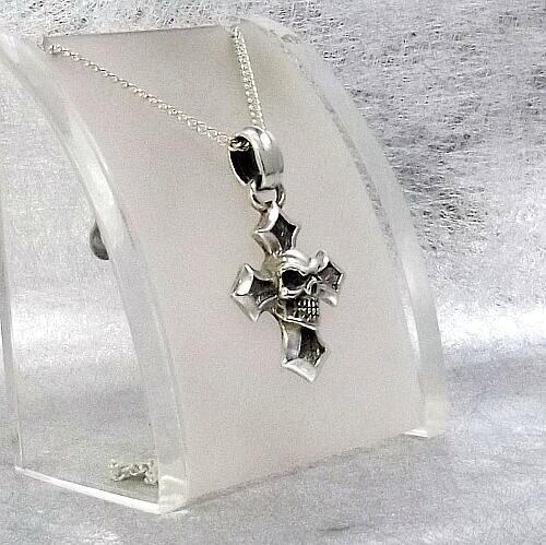 未使用！アイアンクロス(鉄十字)とスカルのシルバー925製トップ！ | ga