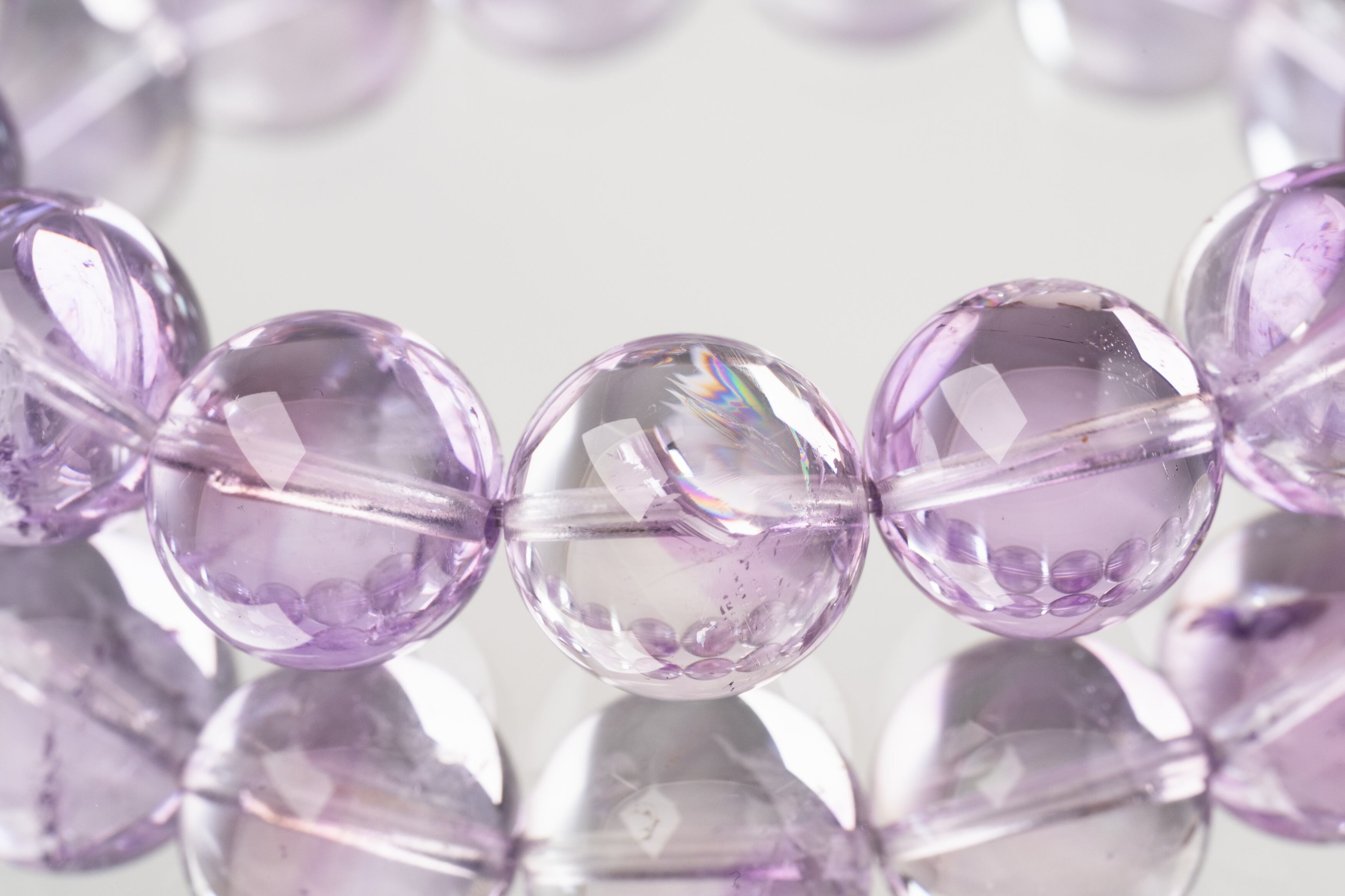 ◇一点物◇【高品質】ラベンダーアメジスト ブレスレット 15mm