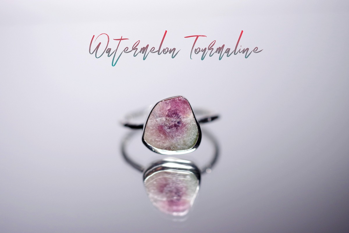 新作☆『Watermelon Tourmaline』☆の世界でひとつの天然石リングsv925