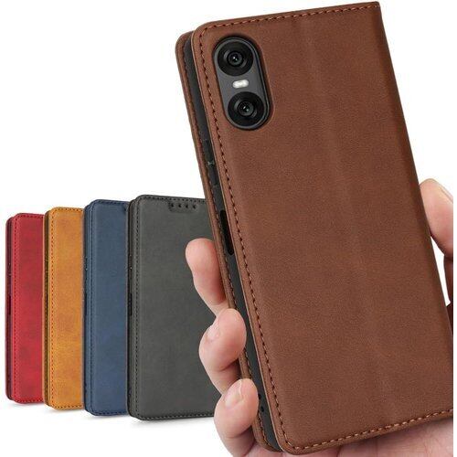 Xperia 10 VI ケース 手帳型 xperia10VI 手帳 カバー SOG14 au SO-52E doo SIMフリー SoftBank A402SO モバイル 全対応 Xperia10 6 ソニー エクスぺリア10VI SO52E 携帯カバー 適用 case iCoverCase マグネット カードケース スマホケース 落ち着いた色 レトロ ダークブラウン 2573