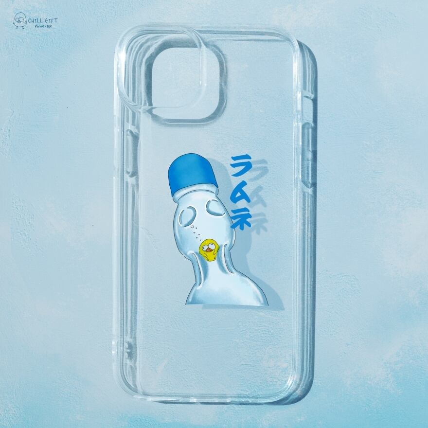 チルさん×ラムネ まん丸ひよこのスマホケース iPhone Android クリアケース ハードケース ソフトケース ポリカーボネート TPU