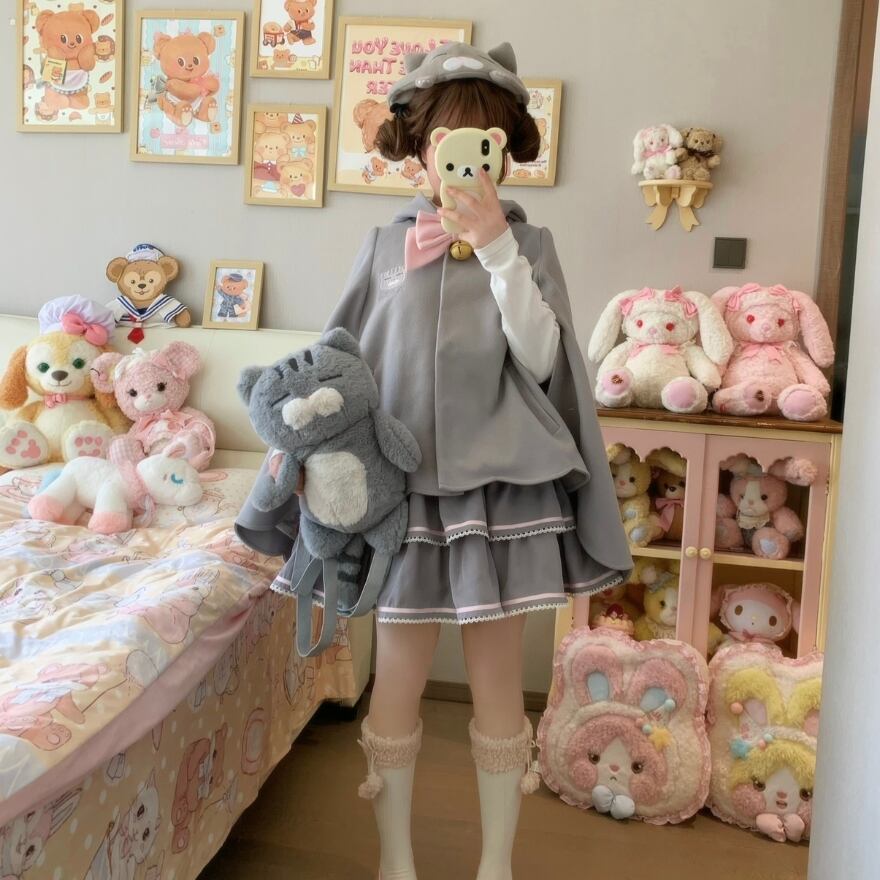 ゆめかわいい 猫探偵 4点 セットアップ 甘ロリイベント衣装｜SEASONZ
