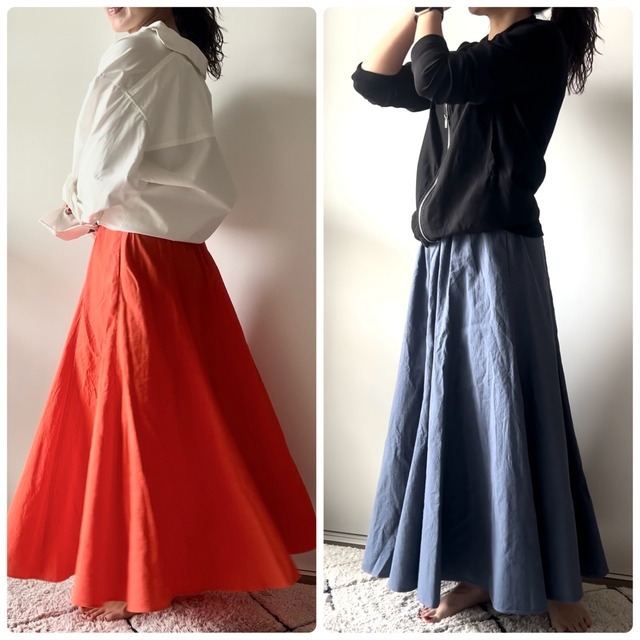 【AN.032】コットンリネンの綺麗ラインロングスカート