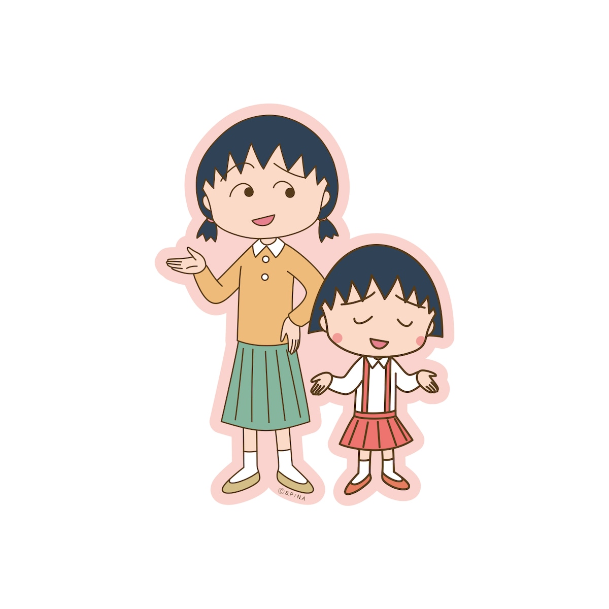 ちびまる子ちゃん キャラクターステッカー お姉ちゃんとまる子 | キャラクターステッカー ショップ