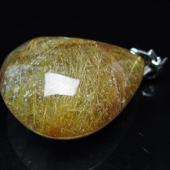 ルチルクォーツ ペンダント 一点物 メール便可 [M便 1/20] 112-13008