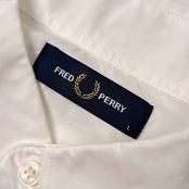 FRED PERRY フレッドペリー BD ボタンダウン 半袖シャツ L/ホワイト メンズ
