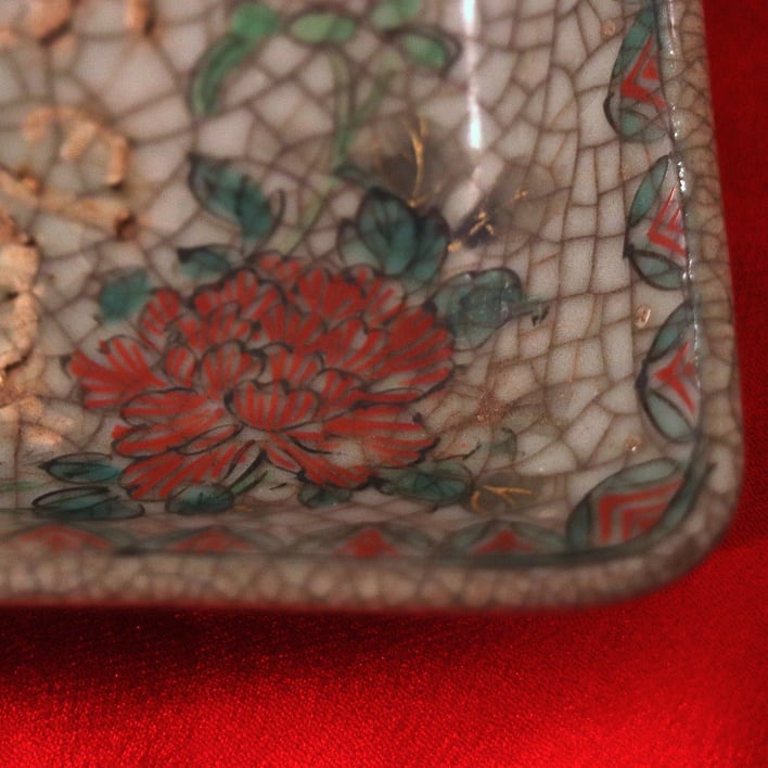 富貴長春・青磁・角皿・No.190411-084・梱包サイズ60 | リサイクル
