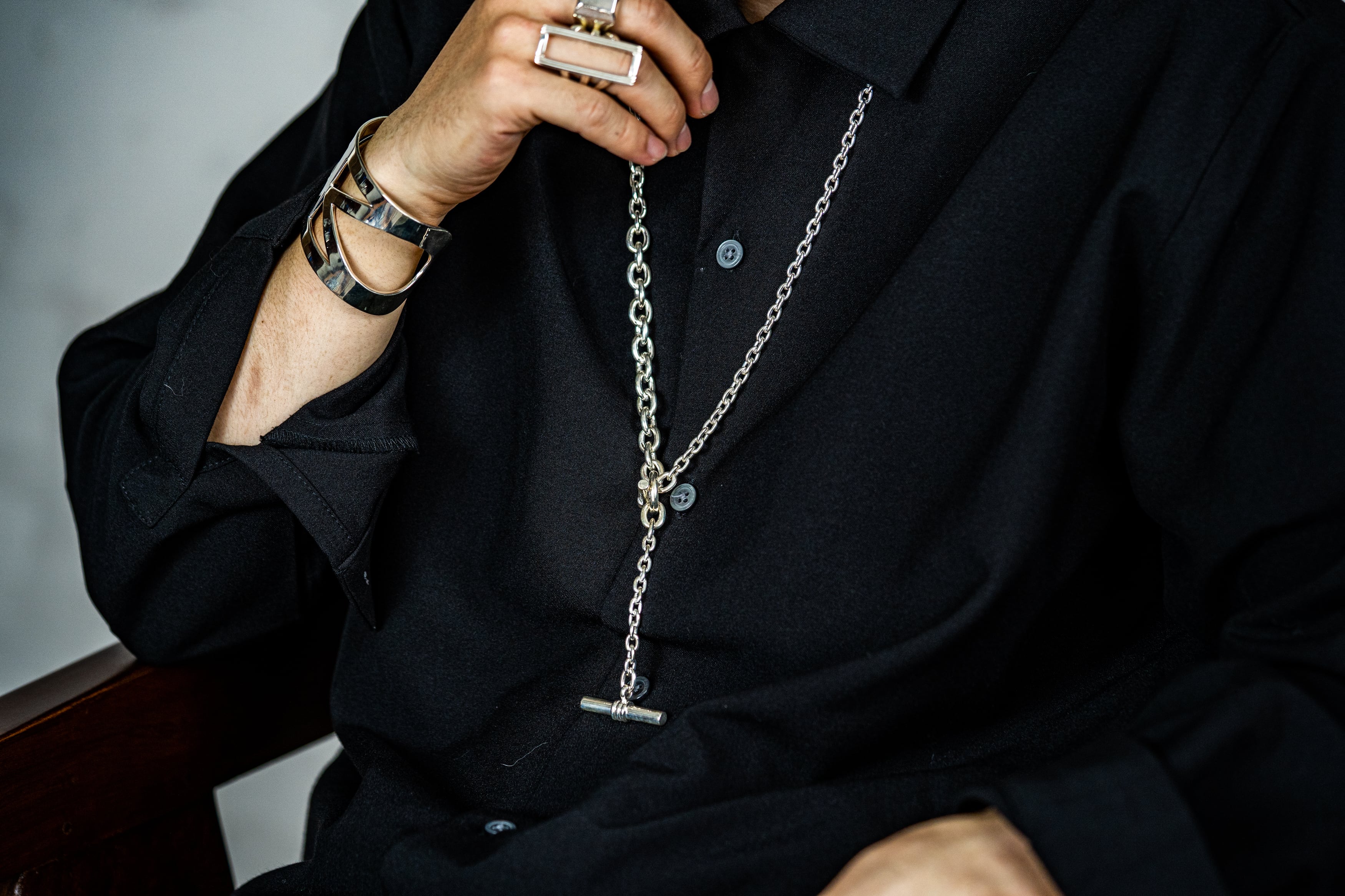 C-030 Hang down necklace gradually | WAKAN SILVER SMITH online store