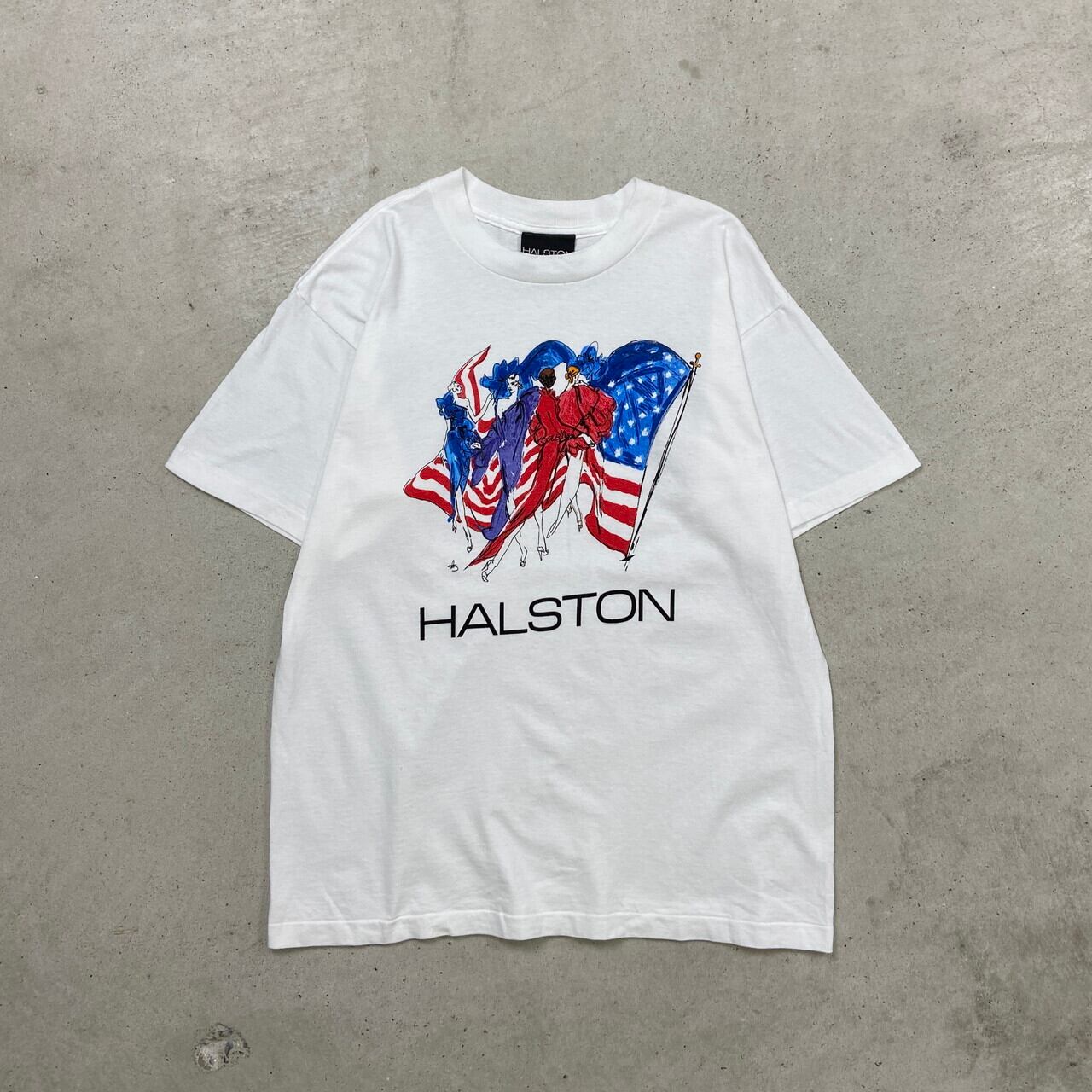 90年代 USA製 HALSTON ホルストン アート プリント Tシャツ メンズM 