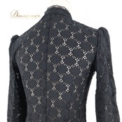 フラメンコ 衣装 トップス ブラウス ブラック系 ドセデルフラメンコ DOCE del FLAMENCO 黒 長袖 レース フリル ダンス パーティ 発表会 ボタン フラメンコ衣装 レースブラウス おしゃれ トップス 黒ブラウス フリル長袖 ダンスウェア 女性用 衣装 上品 発表会用 コスチューム