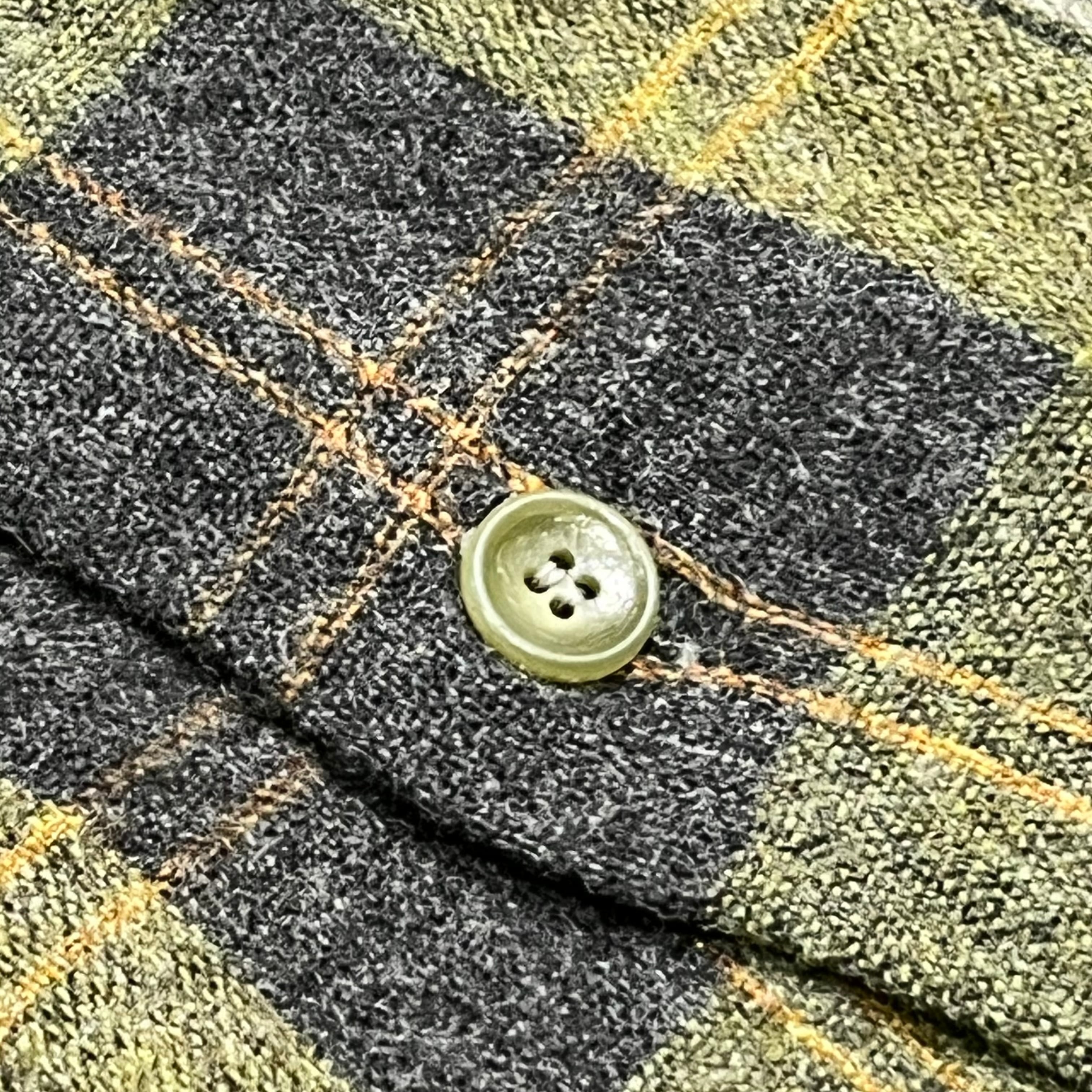 60s Wool Check Shirt 60年代 ウールチェックシャツ ストライプ 開襟