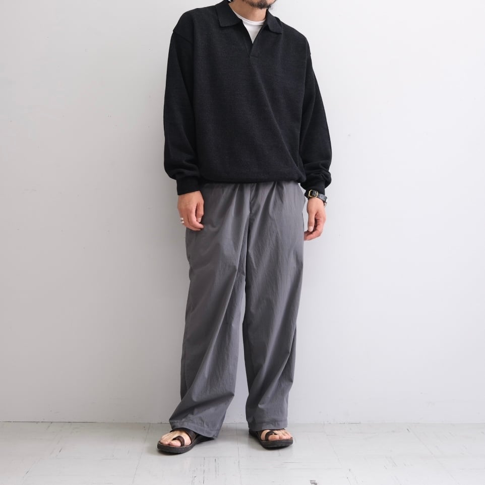 crepuscule”Co/Wo Moss Stitch Skipper Black” | Lapel online store