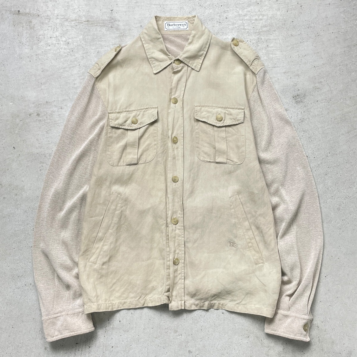 BURBERRY LONDON リネン混シャツ ベージュ 38 | ヤマダウェブコム