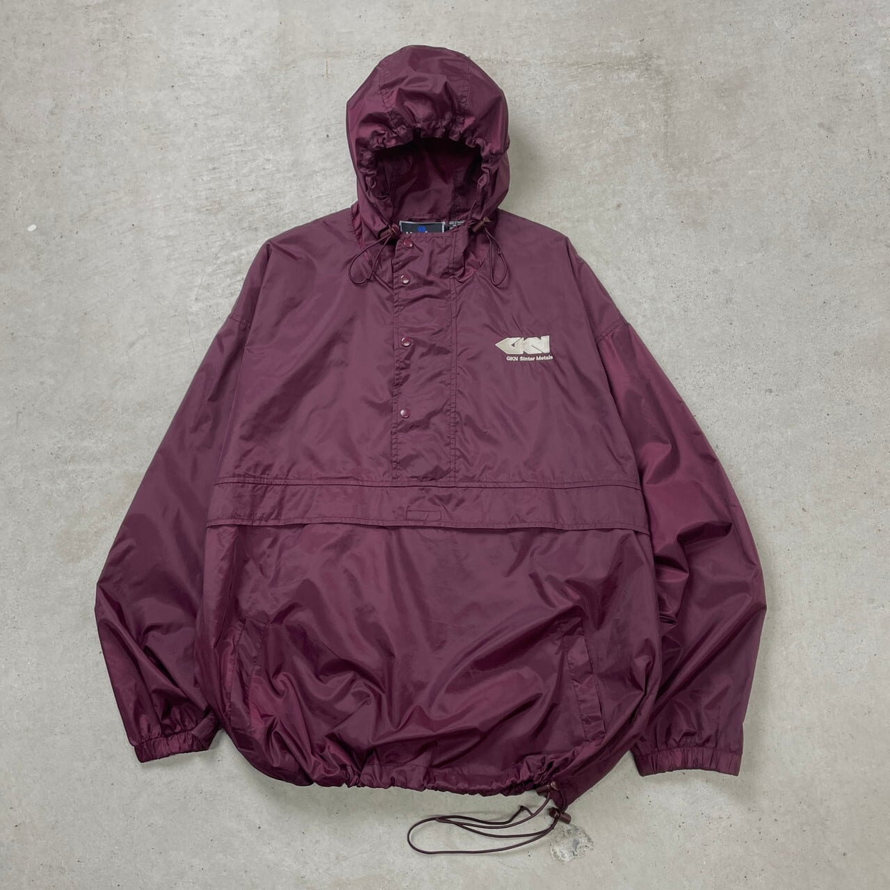 アンブロ 90s ロゴ刺繍 ナイロン アノラックパーカー プルオーバー 90s アンブロ ハーフジップ ナイロンジャケット アノラックパーカー