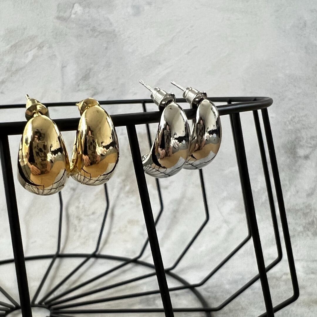 【即納】ミドルドロップフォルムピアス R00019