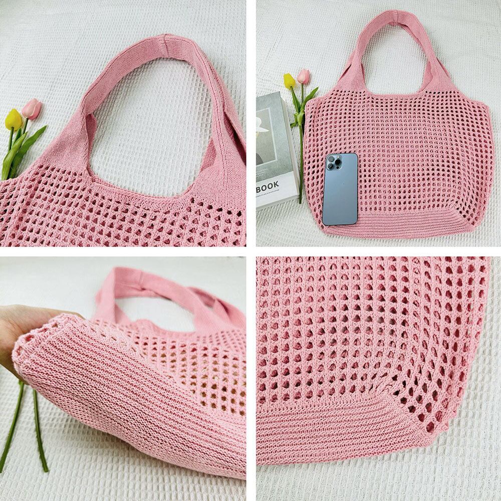 トートバッグ 編みバッグ ニットバッグ 夏 レディース クロシェ