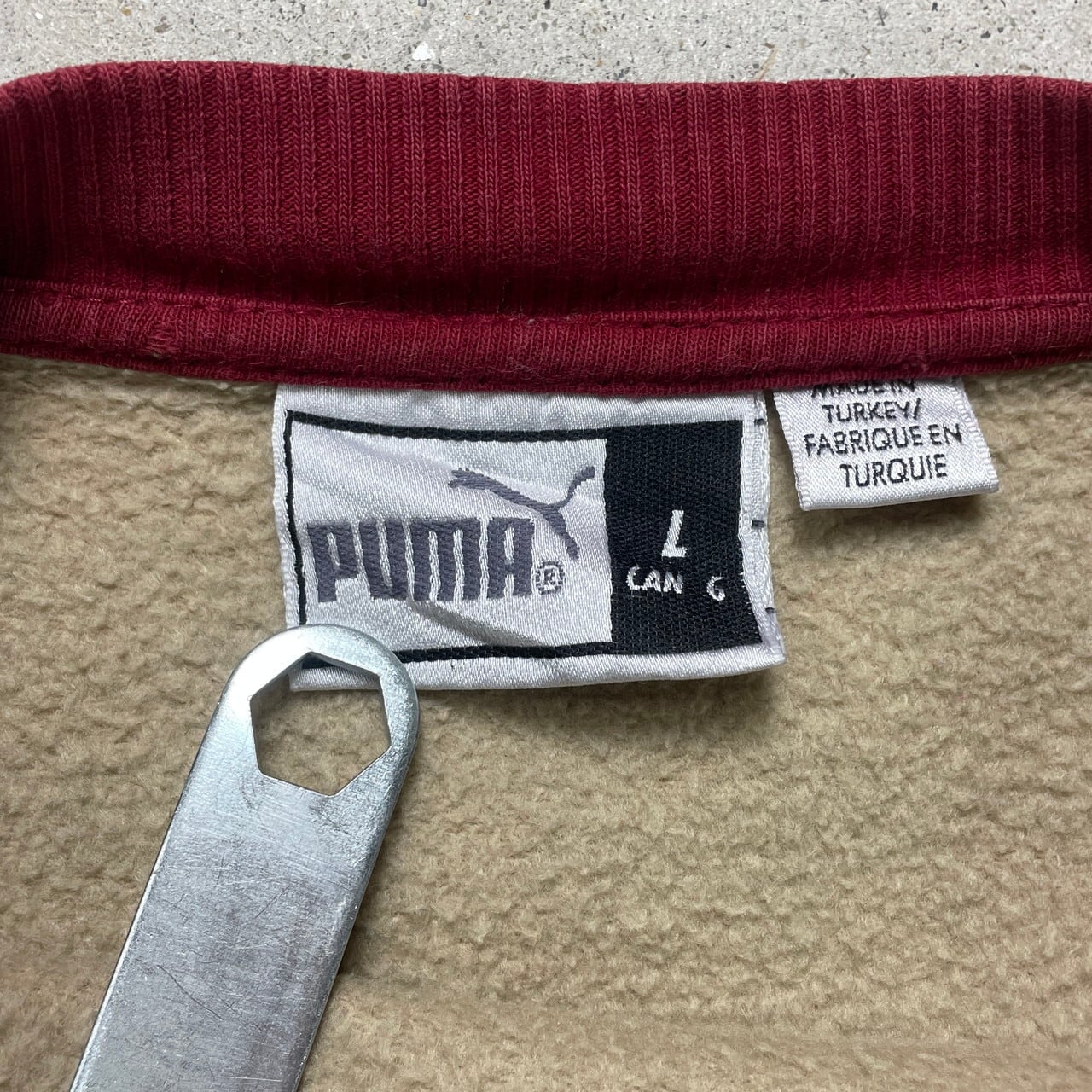 90年代 PUMA プーマ フロントロゴ 刺繍 バイカラー スウェットシャツ