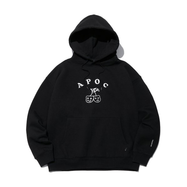 [APOC] Cherry Bear Hoodie_Black 正規品  韓国ブランド 韓国ファッション 韓国代行 韓国通販  パーカー